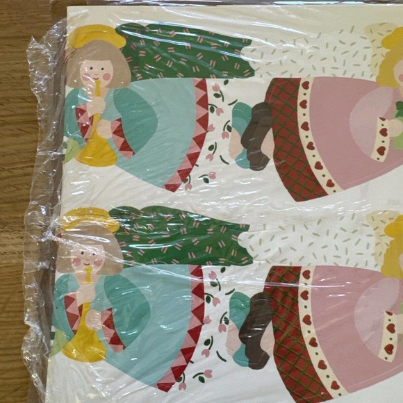 Vintage Paper Christmas Angels Garland Centerpiece 1987 USA Country Craft 80s - Picture 5 of 9